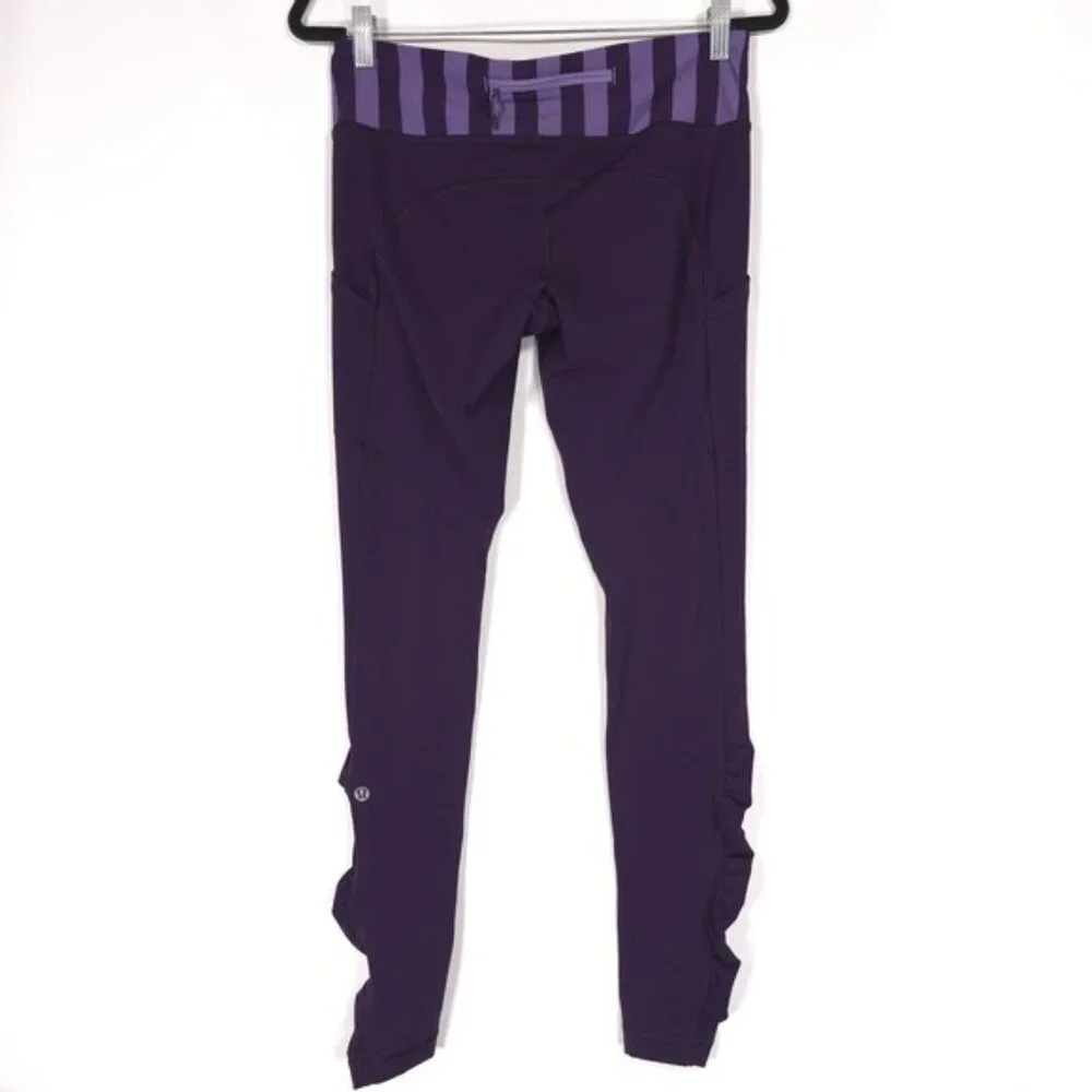 Lululemon Women's Size 8 Deep Zinfandel‎ Speed Tight Brushed Interlock Leggings